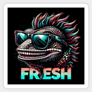 Fresh Gecko | Cool Gecko | Punk Gecko Sticker